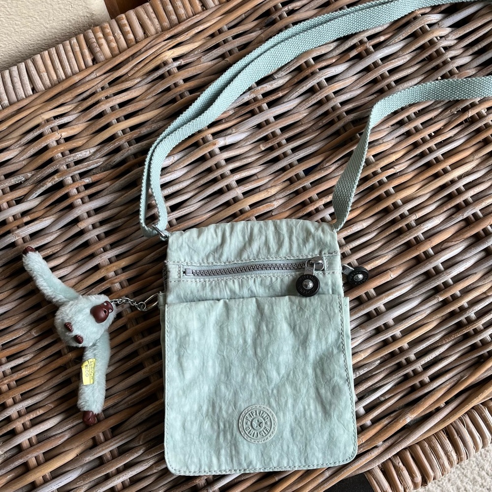Kipling Mini Crossbody Multi Compartment Bag - gorgeous Mint color